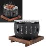 Japanese   Grill   Portable Japanese BBQ Grill Round Food Charcoal Stove Household Barbecue Tool