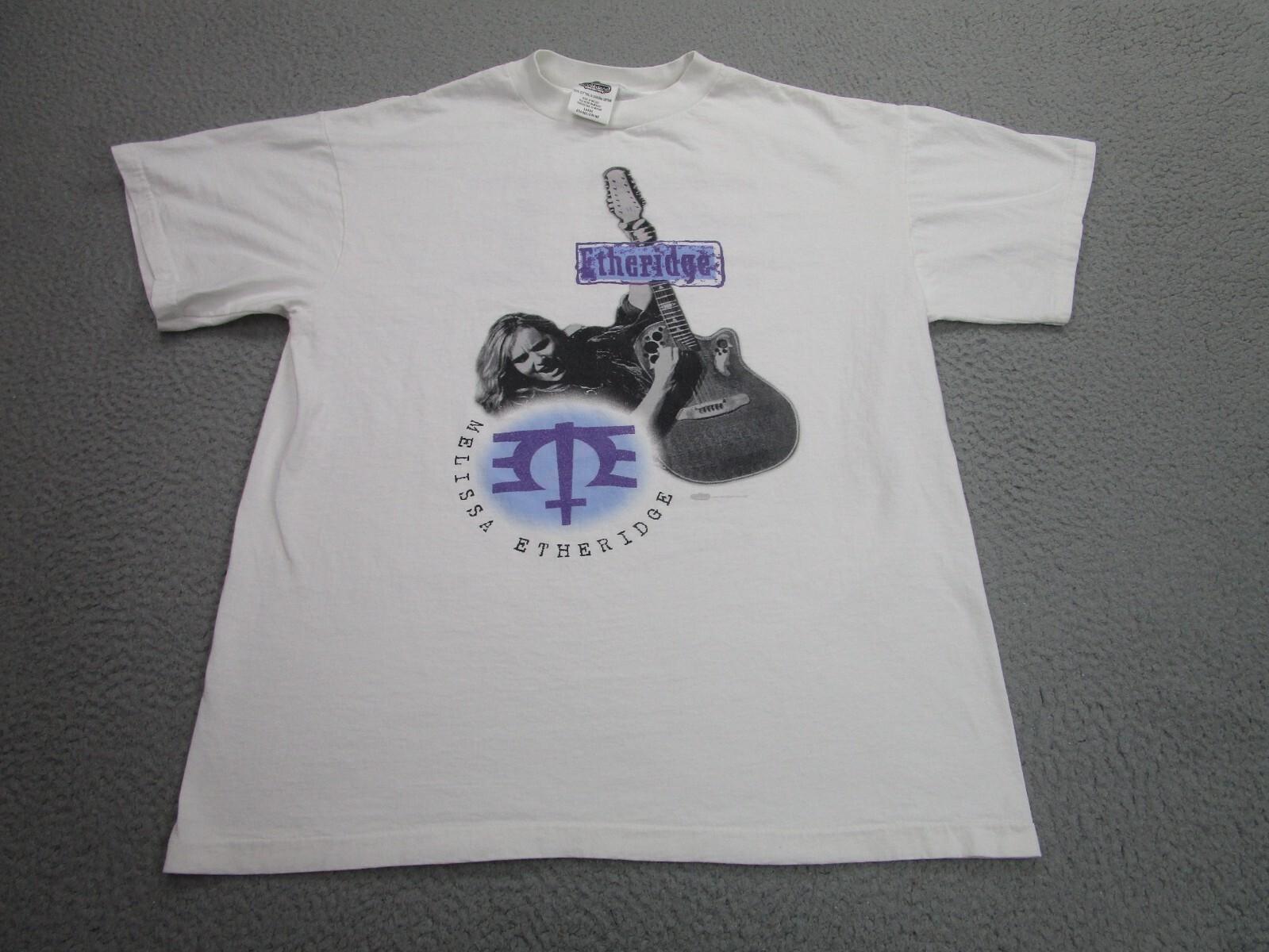 VINTAGE Melissa Etheridge Shirt Mens L White 1995 Winterland 90s XL