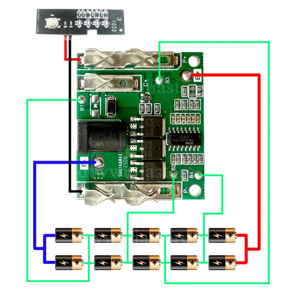 Li-ion Battery Storage Box Case PCB BMS Protection Circuit Board No Original for Makita for Lomvum Zhipu Hongsong Jingmi Housing