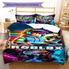 Roblox ,Pattern Bedding Quilt Set Quilt Cover Pillowcase Home Decoration Birthday Gift (1 * Duvet Cover + 2 * Pillowcase, Without Core)