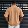 Men’s Short Sleeve V Neck Casual Loose Fit Shirt Lightweight Fabric Pullover Top for Everyday Wear