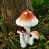 Creative Mushroom Garden Statue Resin Miniature Sculptures Mushroom Figurine  Living Room