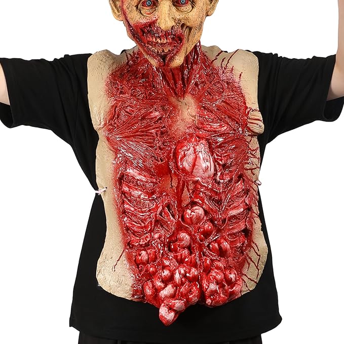Zombie Mask Belly, Halloween Scary Props