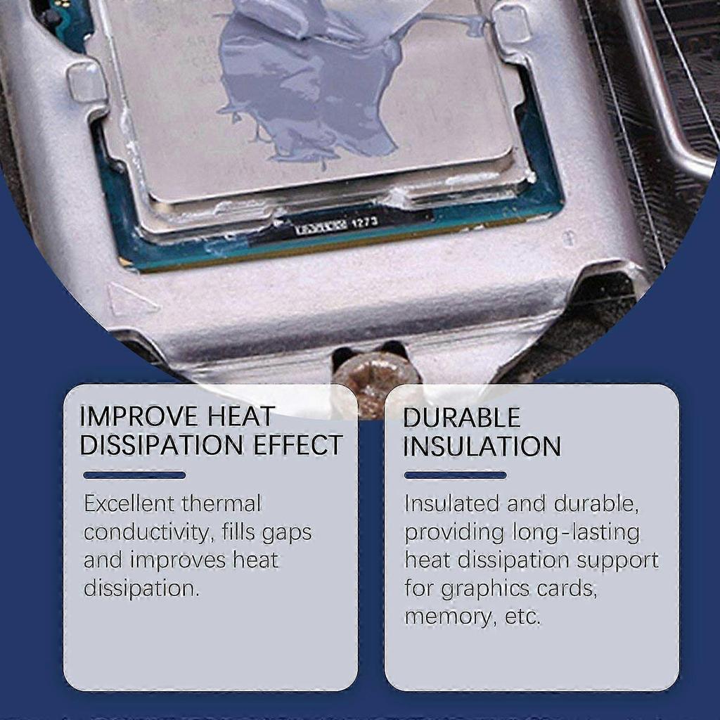 High Performance Thermal Grease for CPU & GPU Cooling - 15g Silicone, Alumina & Zinc Oxide Thermal Paste for Efficient Heat Dissipation, Easy Applicat