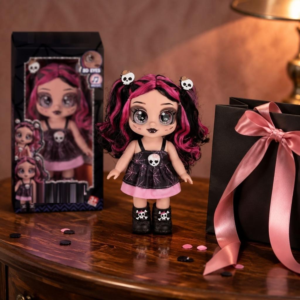 Collectible Doll with 3D Eyes and Music Feature Soft Vinyl Body Detailed Outfit and Accessories Suitable for Ages 3 and Up