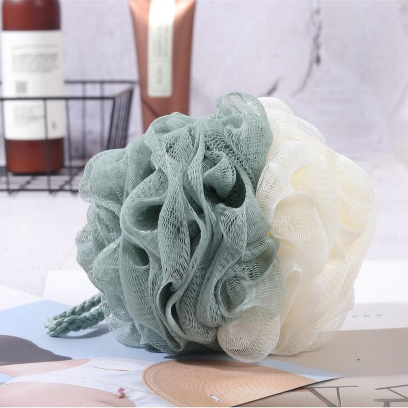 Pu Lian Color-block Bath & Shower Loofah Balls (4-Pack)