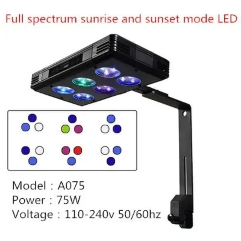 30W 52W 75W LED Aquarium Light Dimmable Full Spectrum Coral Reef Grow Fish Tank LED Light Marine Sea Tank Coral Lighting System