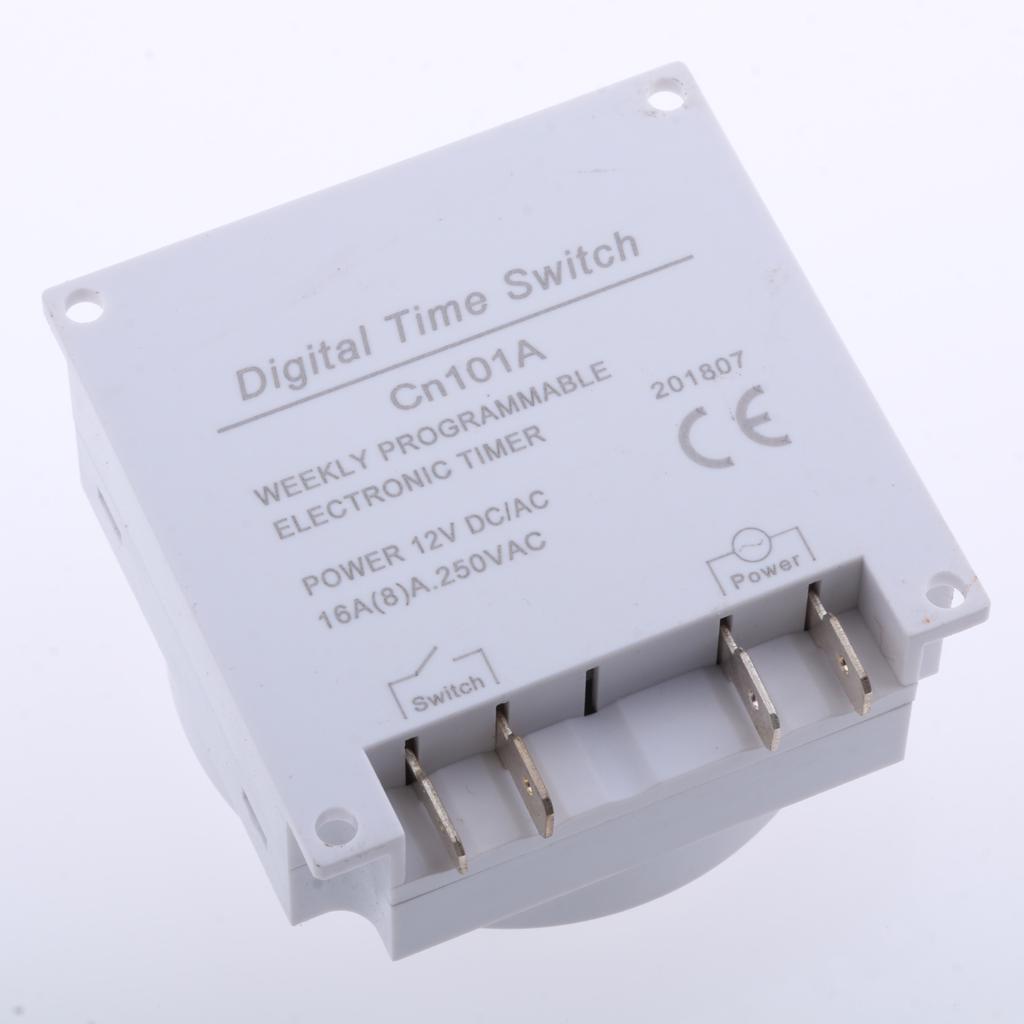 Buy DC 12V Digital LCD Programmable Timer Relay Time of Weekly