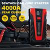 011 4000A 12V Car Jump Starter, Portable Battery Pack with Flashlight & Cables, Up To 10L Gas/Diesel