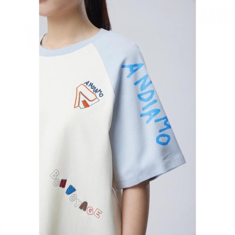 Benetton Embroidered PrinT Raglan T shirT baTs92611
