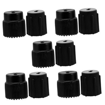 Mobestech 10pcs Car Air Conditioner Pressure Cap AC Cap Air Conditioner Valve Core Kit