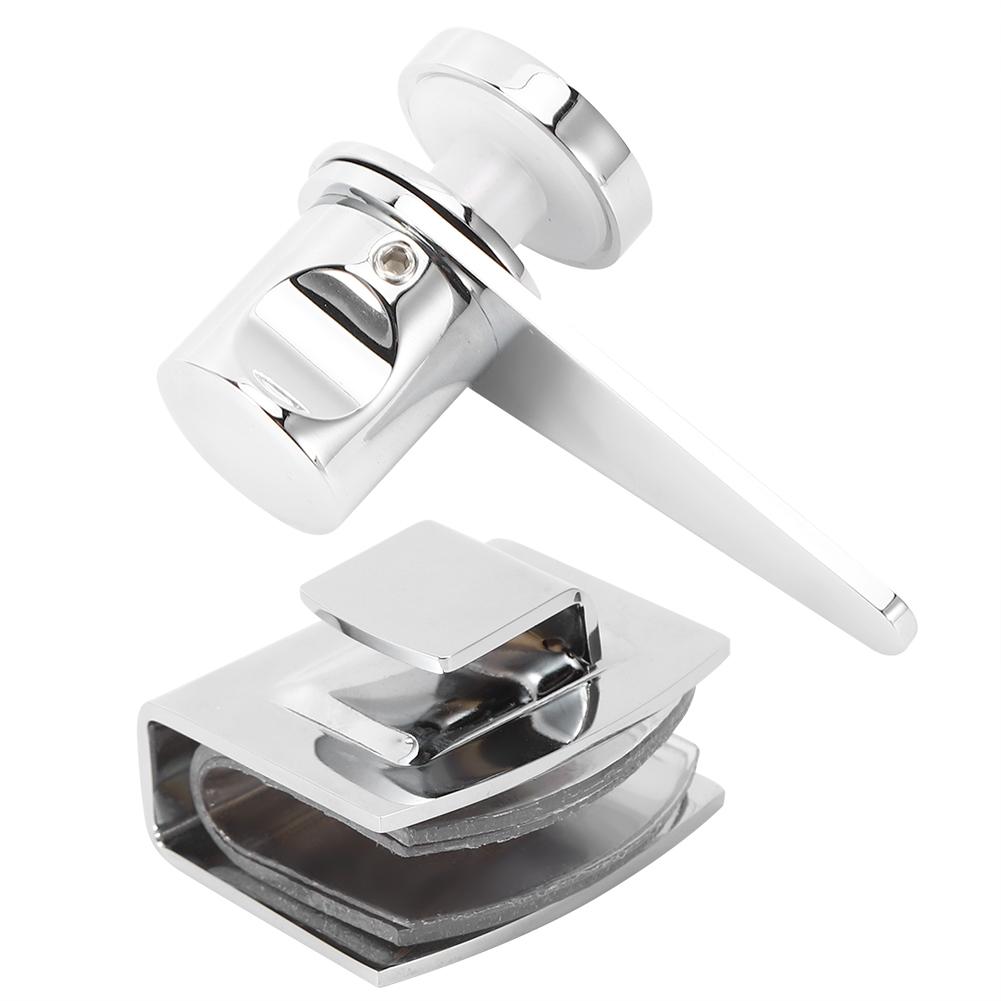 Household Bathroom Shower Room Glass Door Latch Bolts Lock Gate Hardware Accessory