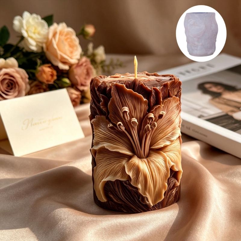 Beautiful Floral Silicone Mould For Crafting Scented Candle Ideal For Gift And Home Decoration