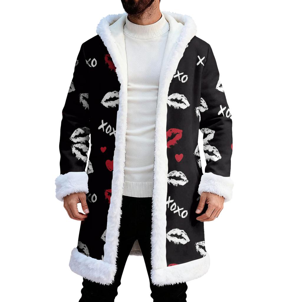 Unisex Kapuzenstrickjacke mit Taschen, Warme Oberbekleidung