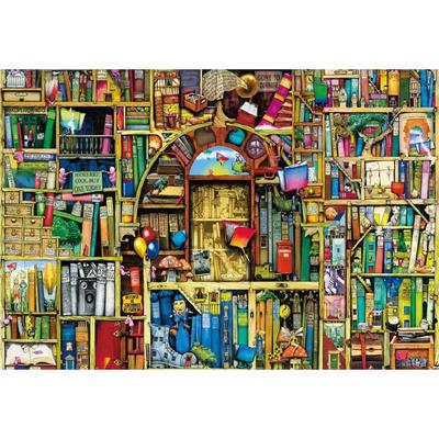 MISITU Jigsaw Micro 1000 Stylish Interior Antique Bookshelf X 38 Puzzle, Pieces, Pieces, Landscape, Painting, Book, Gift, Birthday, Christmas, Decor,