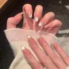 Nude Pink Gradient Cat Eye Whitening Aurora Nail Art Removable Stickers