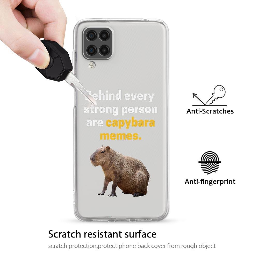 Cute Cartoon Capybara For Samsung Galaxy A51 Clear Phone Case A71 A21S A12 A11 A31 A52 A41 A32 A23 A33 A53 A73 A03S A13 5G Cover