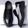 Fashion 2025 Autumn Patent Leather Men's Business Formal Tie-Up Shoes Safety Professional Bata Breathable Men's Shoes Botas Para Hombre
