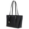 MICHAEL KORS Quinn Gold Metal Logo Charm Cowhide Tote Bag Shopping Bag Shoulder Bag Regular Women's Black