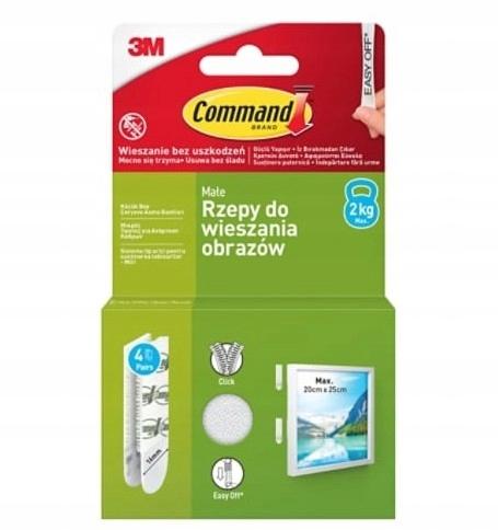 Command 3M Picture Hanging Strips Small, 4 Pairs for