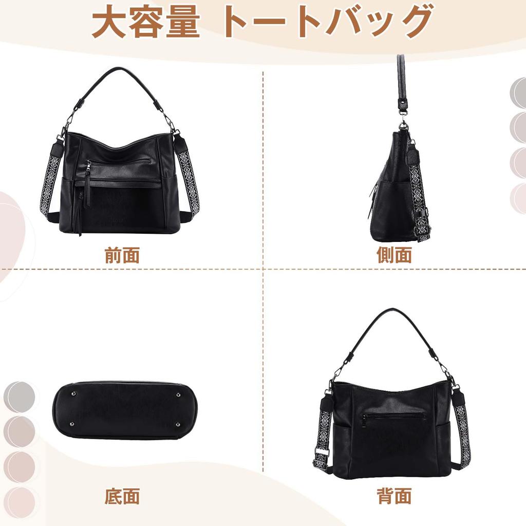 VASCHY Women's Tote Bag, Large Capacity Business Bag with PU Leather, Handbag and Pouch Set, A4 Size, Waterproof, CrossbodyShoulder Bag, Perfect for