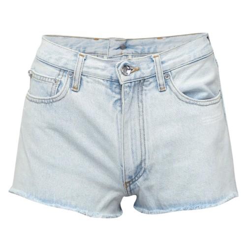 Off White Womens/Ladies Denim Cropped Shorts