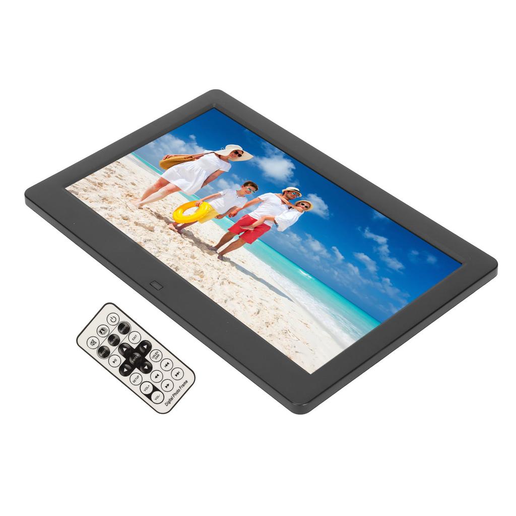 Digitální fotorámeček 10 palců HD LED obrazovka Prezentace Hodiny Funkce hudby Elektronické album s