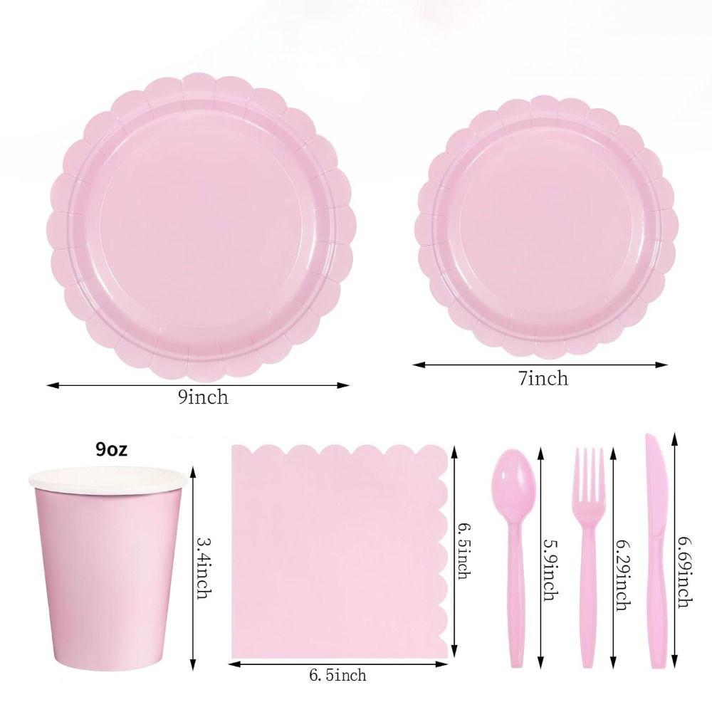 Conjunto de Louça Floral Vintage Descartável Borda Festonada Guardanapos Eco-Friendly Casamento