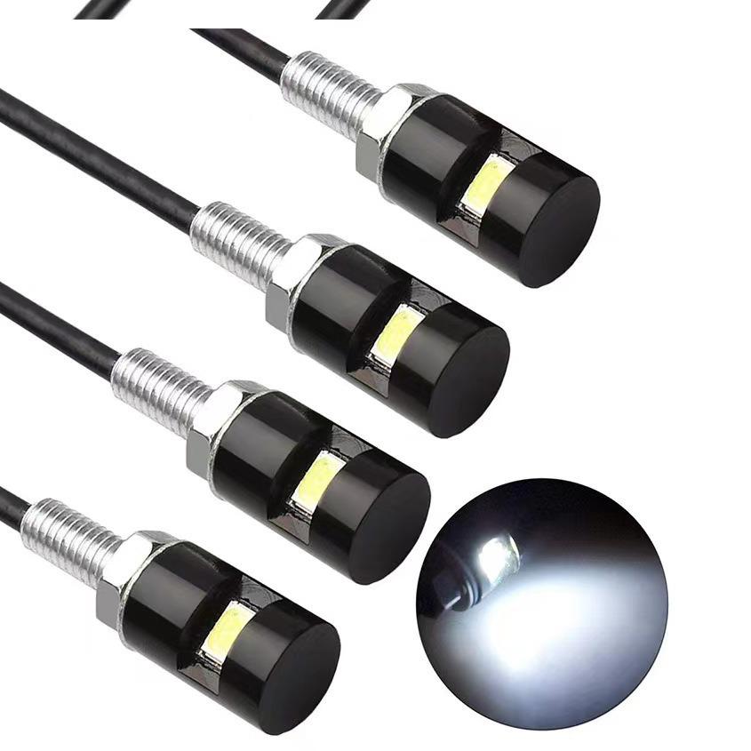 

Cross-border Motorcycle & Car Eagle Eye LED License Plate Light 5630 1SMD Black Shell