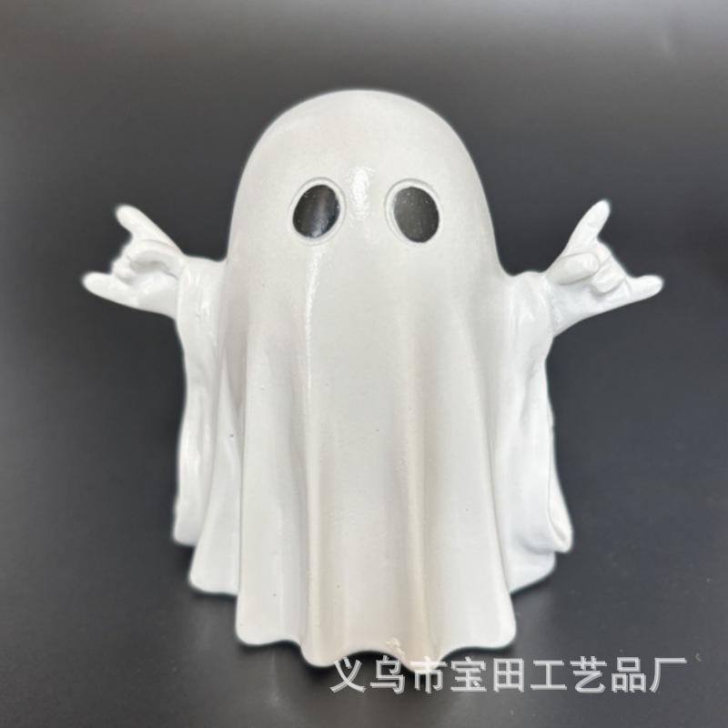 New product cute white ghost party decoration garden ornament study desktop decoration small ornament