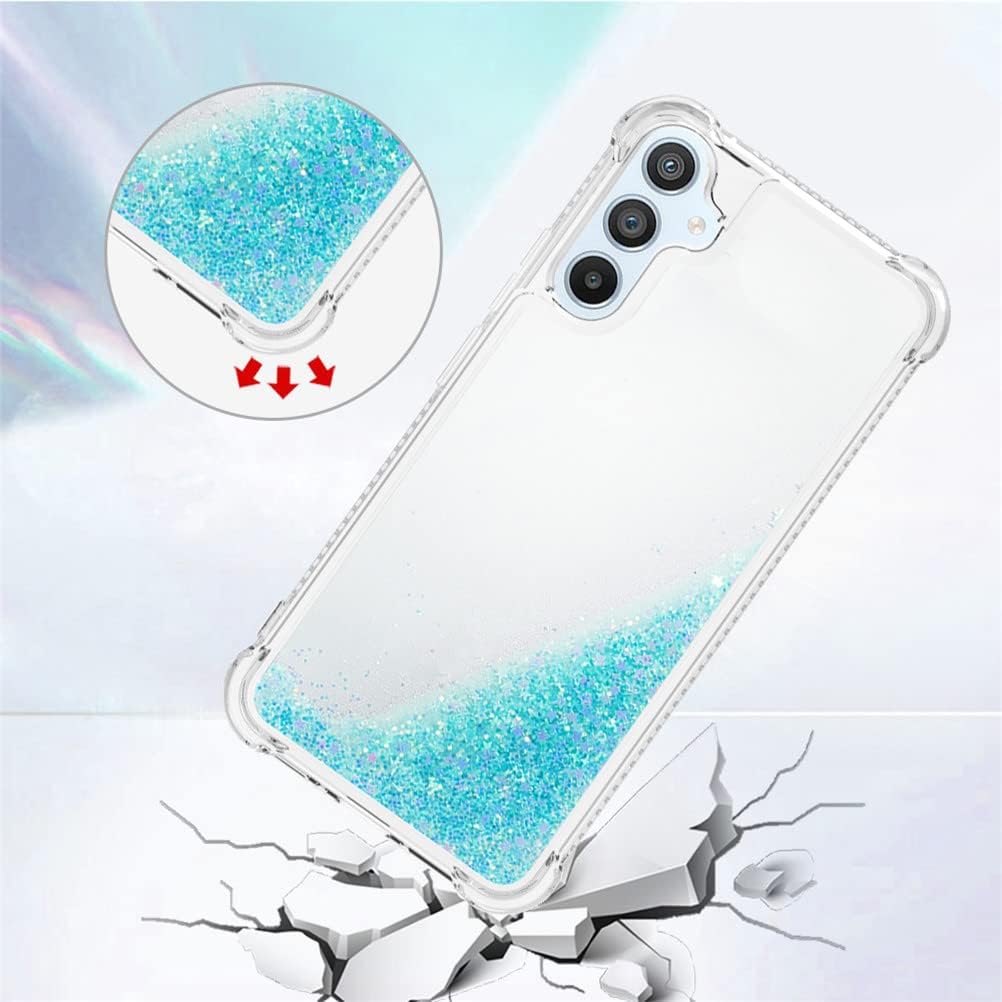 Compatible with Samsung Galaxy A54 5G Case Glitter Cute Clear Phone Case Floating Quicksand Shockproof Protective Bumper Soft TPU Case for Samsung