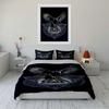 Raven with Nordic Symbol Bedding Set Bedding set (1 duvet cover, 2 pillowcases, duvet not included)
