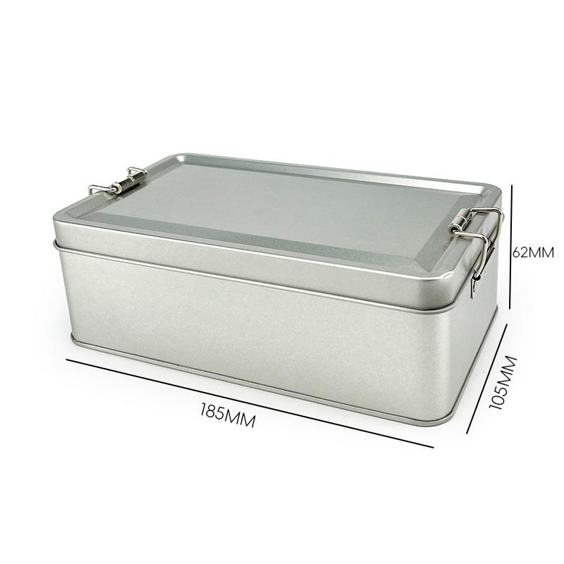 Old-Fashioned Rectangular Tinplate Box With Lid High Quality Metal Storage Box Cake Packaging Box Durable With Buckle Candy Box