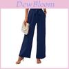 Women High Waist Casual Pants With Adjustable Belt For Office And Daily Wear