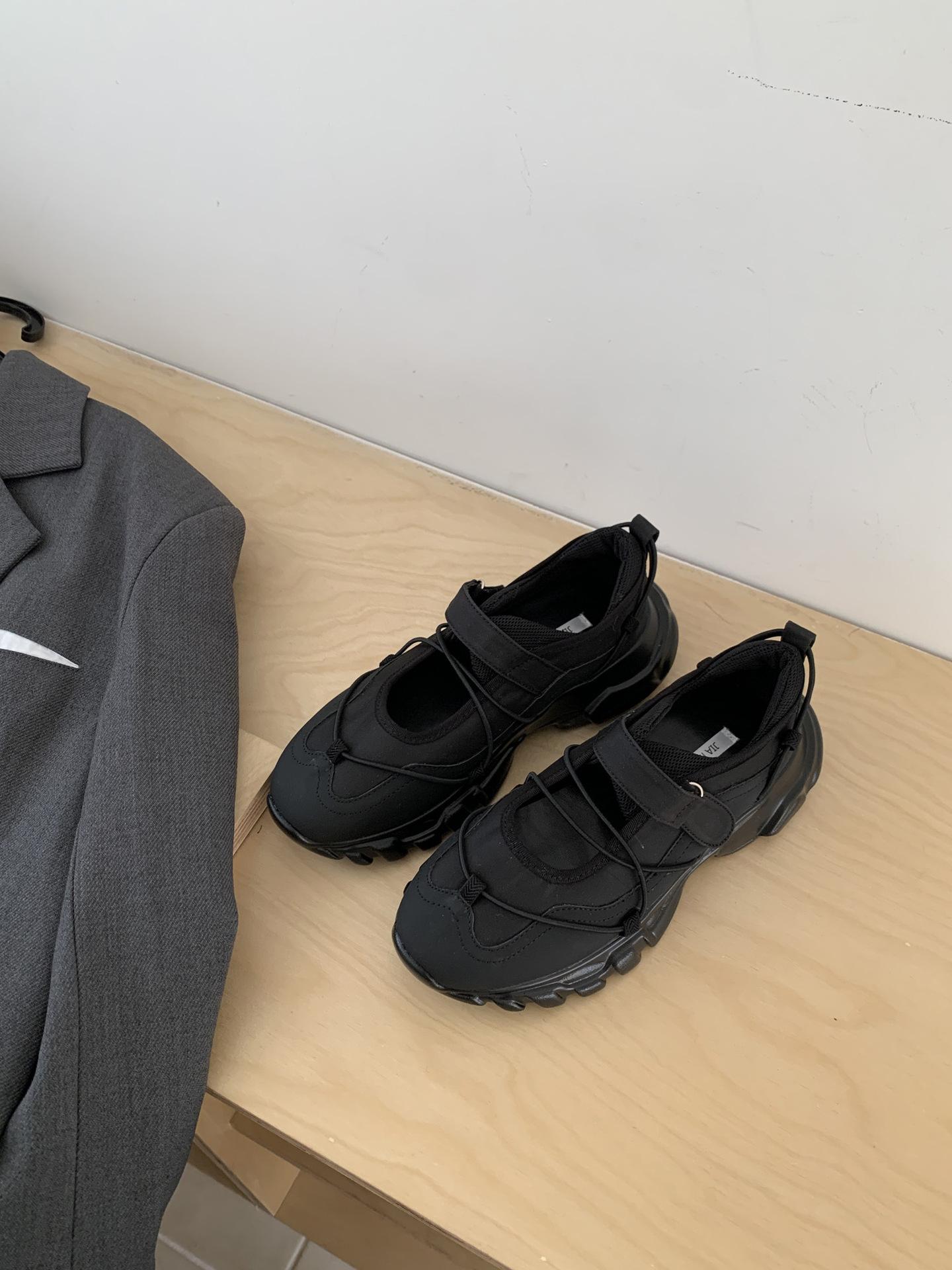 

Туфли на толстой подошве во французском стиле для женщин, осень Туфли Мэри Джейн, Туфли Le Fu Dou Dou, Черный модный тренд 35 чёрный