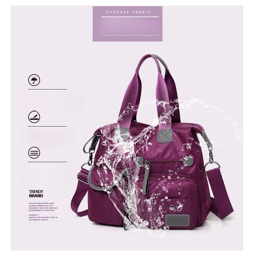 Business Travel Bag for Women Large Capacity Multi Pocket Lightweight Handbag Nylon Fabric Storage Bag Short Distance Travel Shoulder Waterproof Bag