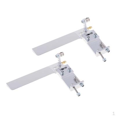 2x Aluminum Alloy 95mm(3.12in) RC Boat Rudder Water Pickup Absorbing Steering-Silver