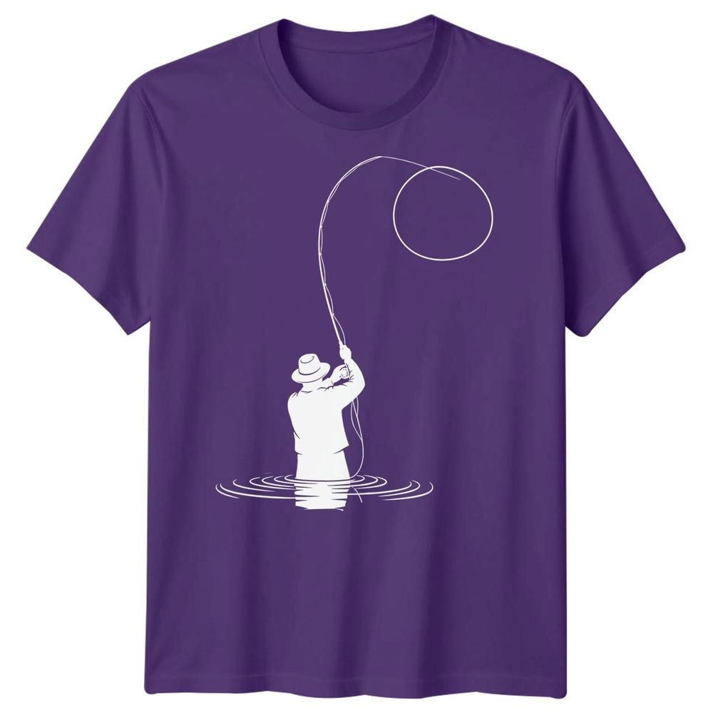 Fishing Fly Fishing Unisexs TShirt Angler Outdoor Hobby Tee