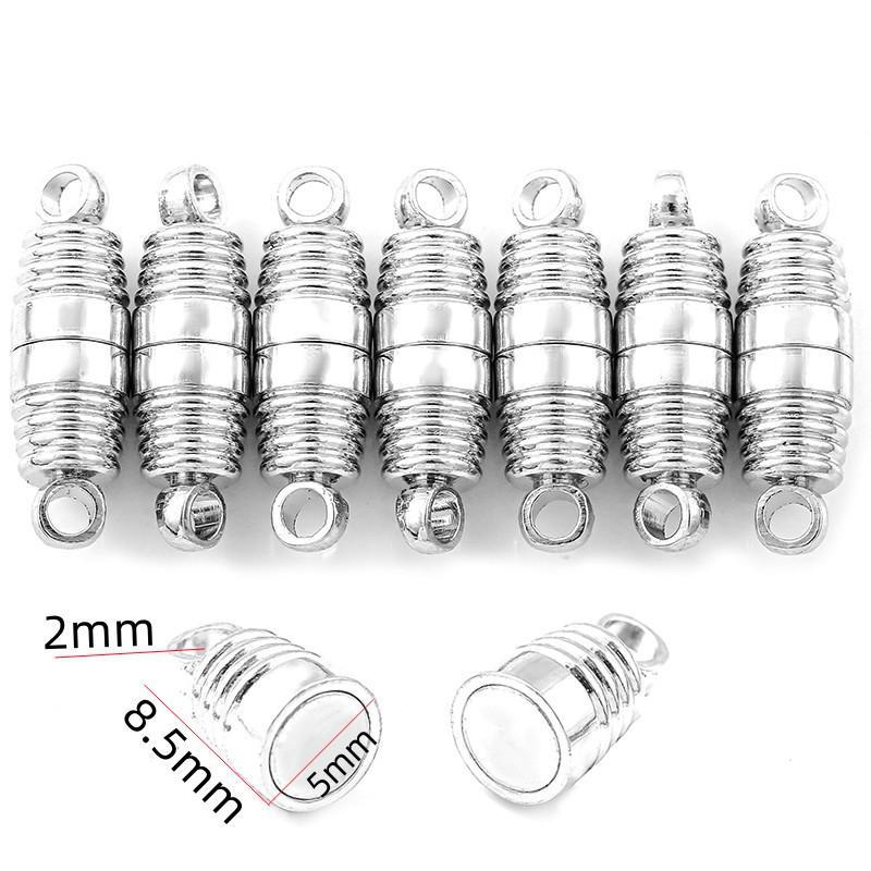 Cylindrical Magnetic Couple Bracelet & Hair Rope with DIY Buckle