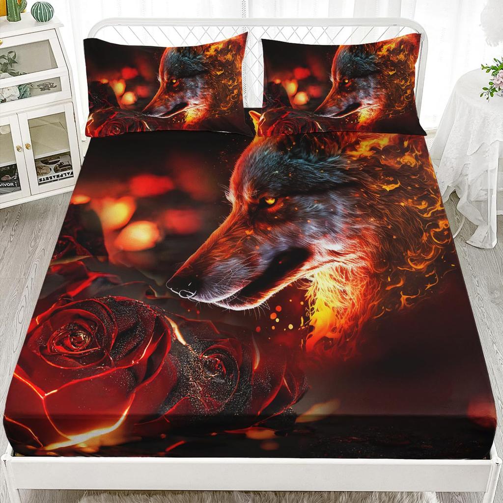 Animal Pattern Mattress Three-Piece Digital Printing Bedding Set, Mattress Three-Piece Set For Children And Adults