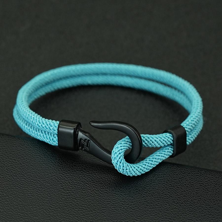 Noter Stylish Fishhook Bracelet Men 7 Colors Available Grade A 4mm String Street Hiphop Riding Sports Sweat Absorbent Braslet
