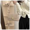 Fashion Womens Bag 2023 Winter New Stylish Solid Color Shoulder Bag**
