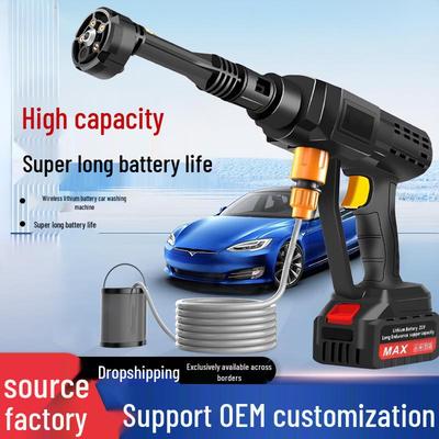 Draagbare Hogedruk Accu Autowasser - Oplaadbaar Lithium-Batterij Aangedreven Waterpistool voor Autoreiniging