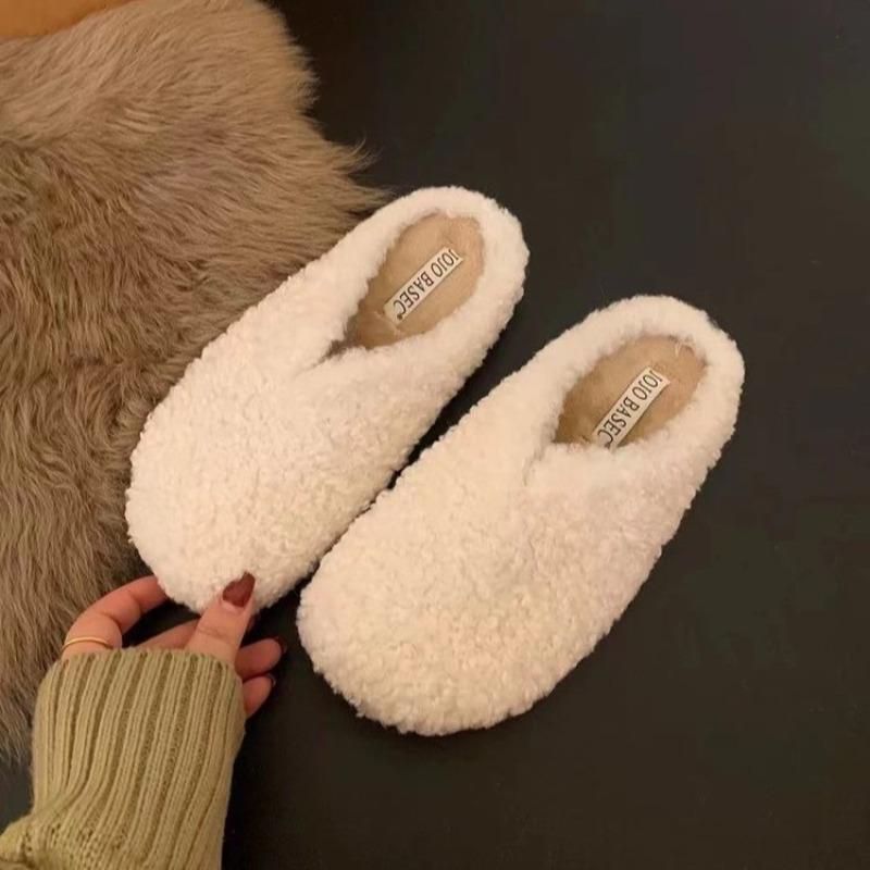 New Style Women's Home Fur Slippers Non-Slip Soft Warm House Indoor Bedroom Couples Shoes Plus Size Zapatos Mujer