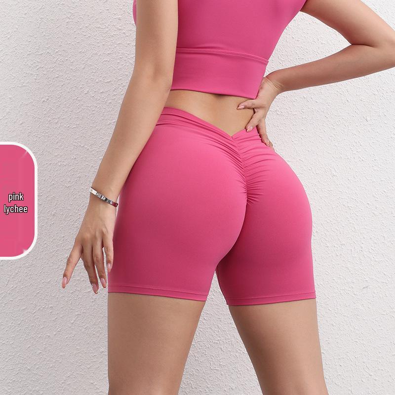 Damen Hüfthebende Yogahose - Sexy, Nahtlos, Nude, Dreiviertellang Fitnessbekleidung