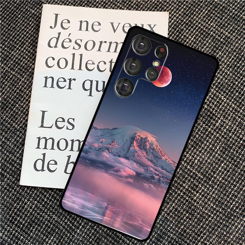 Moon Stars Space Case For Samsung Galaxy S25 S24 Ultra S20 S21 S22 S23 Ultra S9 S10 Plus S25 FE Back Cover