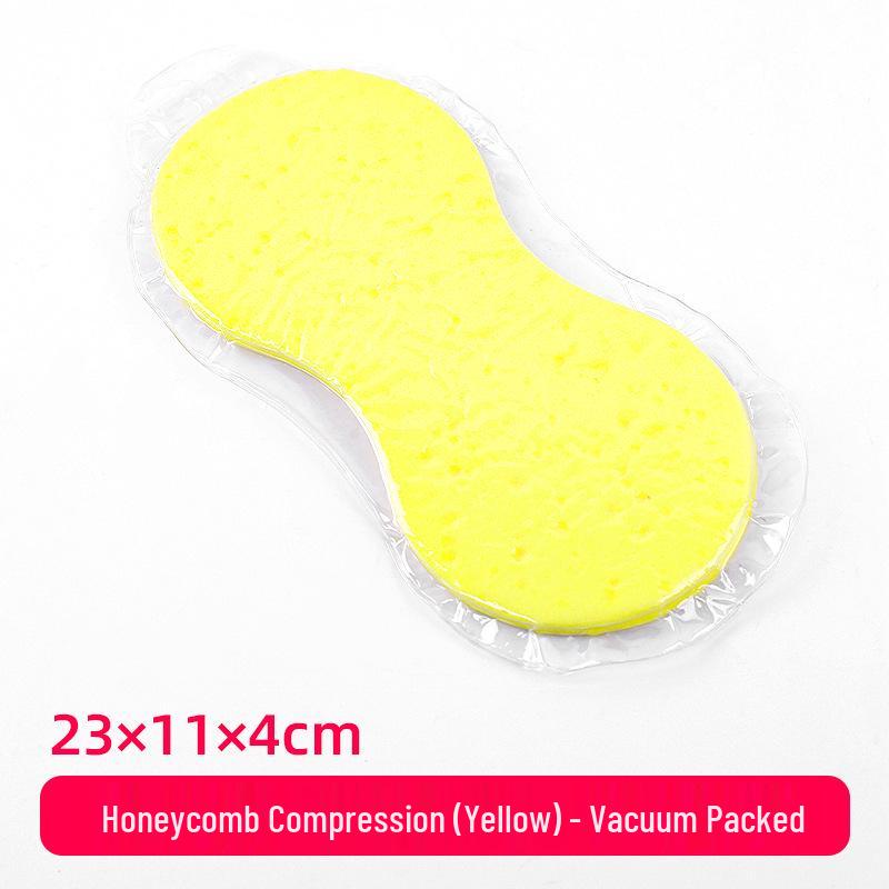 Large Honeycomb High-Density Car Wash & Wax Sponge - 8-Shaped Compressed Block