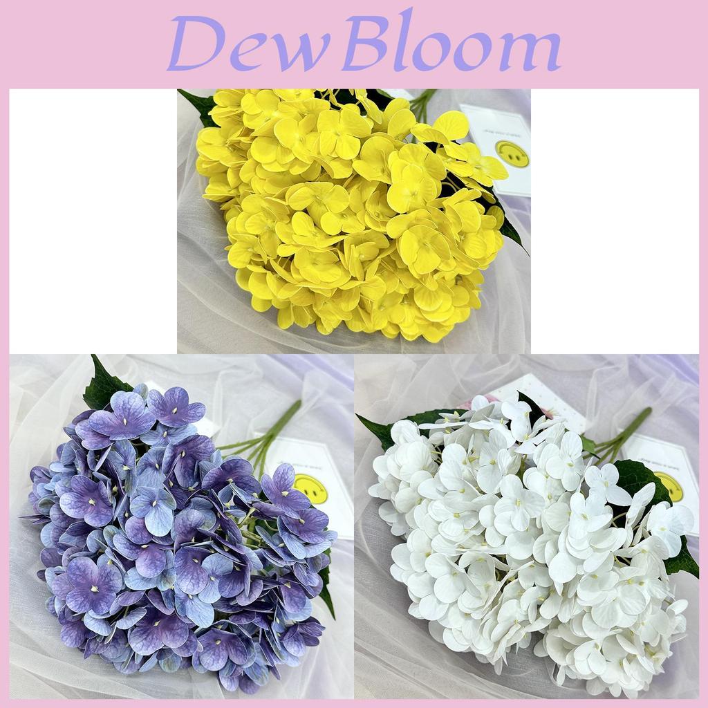Elegant Hydrangea Artificial Flower Set With Silk Fabric For Home Decor And Wedding Arrangements