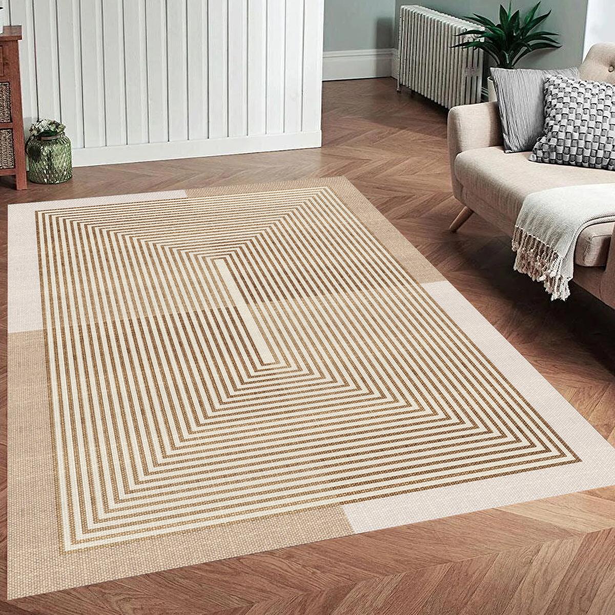 

Rovigo Home Washable Printed Carpet RV074-FNL347 50x80 бежевый