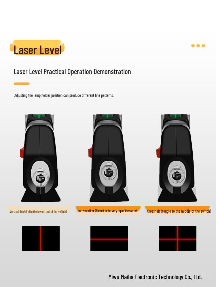 LV03 Infrared Laser Level: Cross-Line, Horizontal & Vertical Marker